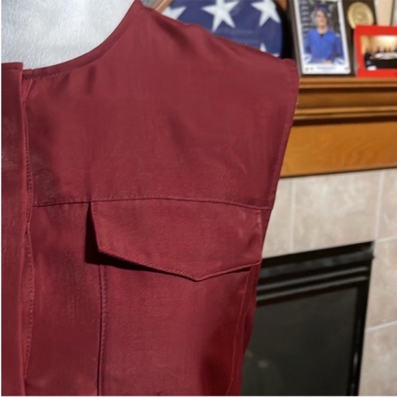 Ted Baker Elegant Sleeveless Burgundy Dress Sz US 4 Or Ted Sz 1 - Picture 3 of 5